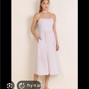 Lululemon Athletica Seersucker Midi Dress